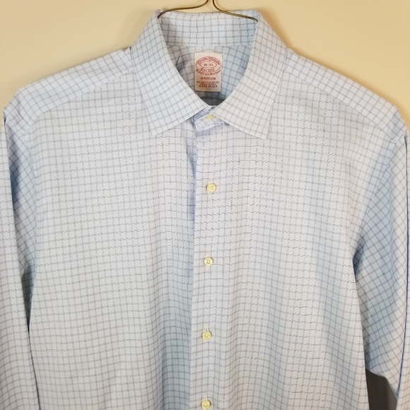 Brooks Brothers Madison Check Dress Shirt 16-35 - Picture 9 of 16